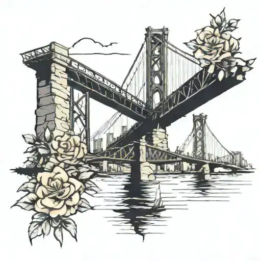 Two Bridges Where It Represents Mom N Brotger Inbetween Me