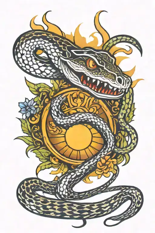 Snake With Sun