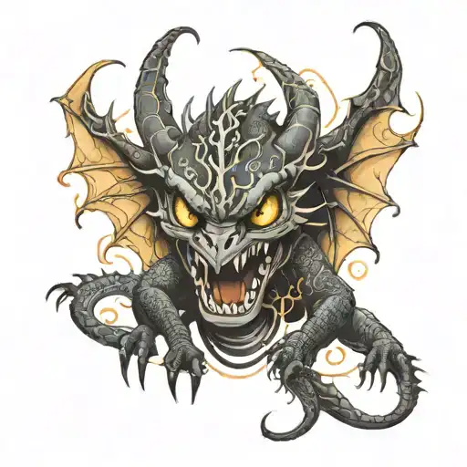 Toothless Dragon With Electroencephalogram