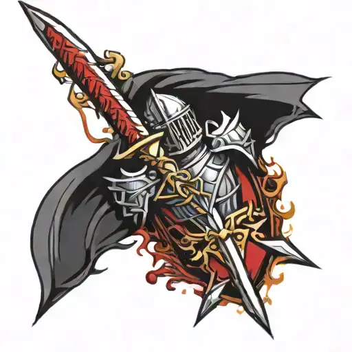 Bloody Knight Sword In Battle