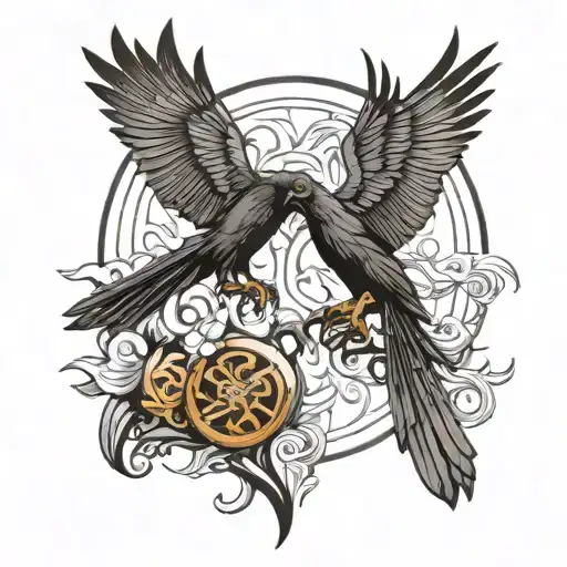 Raven Greek Gods Battling