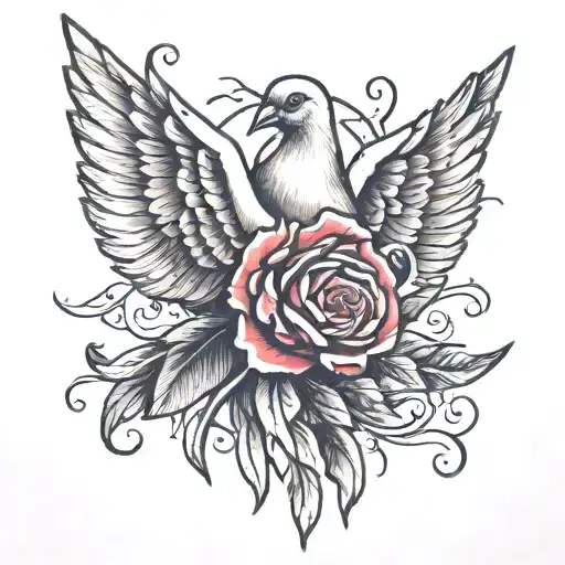 Tattoo With Dove On Hands