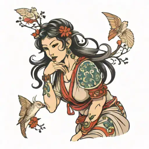 Roman Girl And Japanese