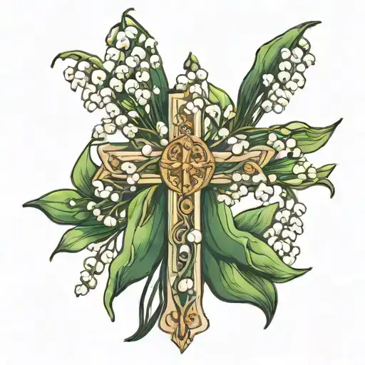 Lily Of The Valley On Cross With Galantians 1 10