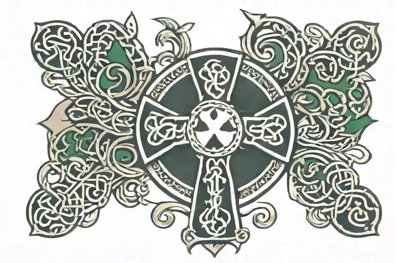Celtic Cross And Semicolon Made