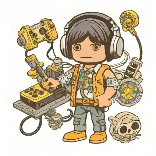 Playmobil With Gaming Headset And Console Controller In Hand