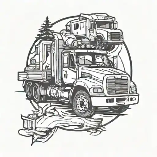 Minimalistic Peterbuilt Thin Line