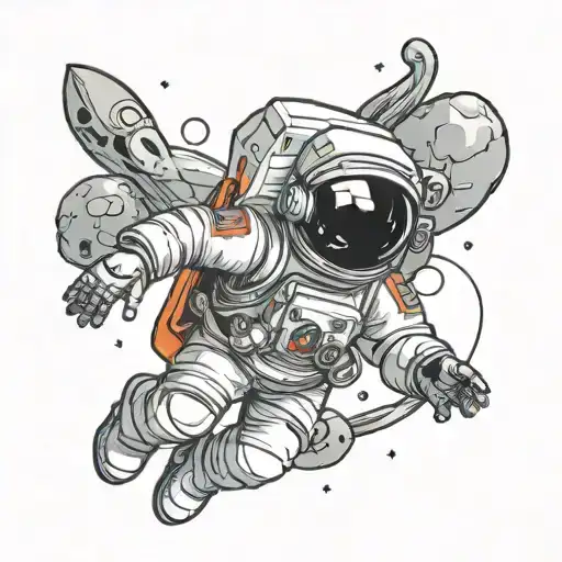 Space With Astronaut Suit