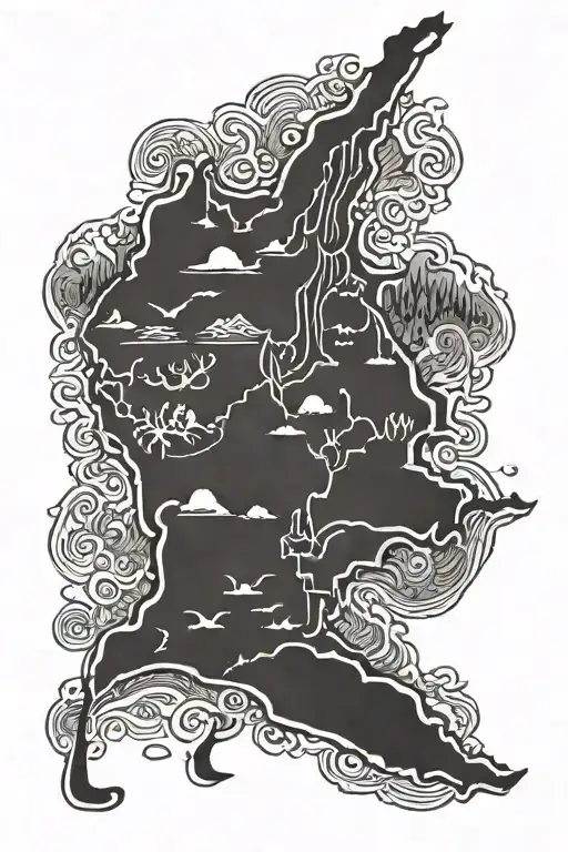 Outline Of New Zealand Islands
