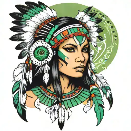 Native American Women Green Eyes