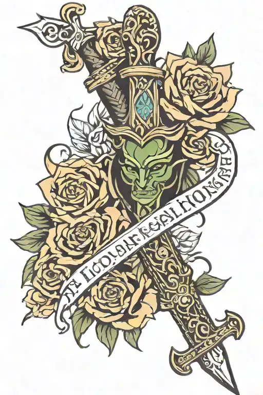 Loki Of Asgards Dagger With Rozes And Love Is Like A Dagger Quote