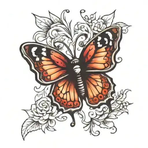 Butterfly Fixing It's Own Wing