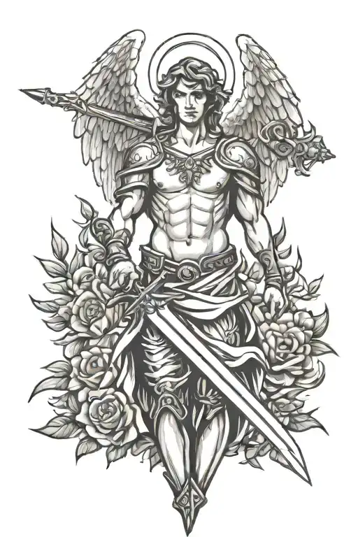 Angel Holding A Sword