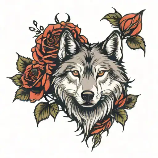 Wolf And Rose