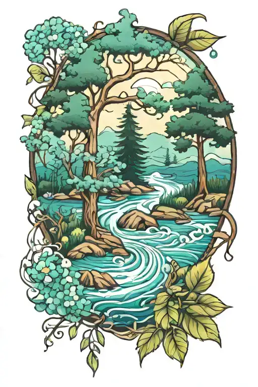 Water Woods Nature Elements Like Trees