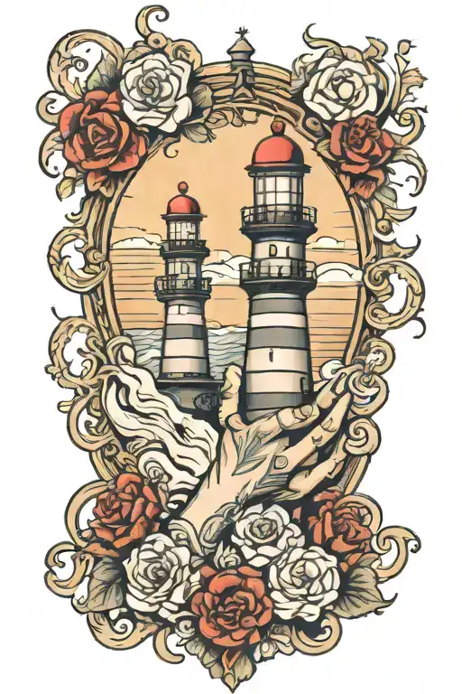 Prayer Hands Holding Lighthouse