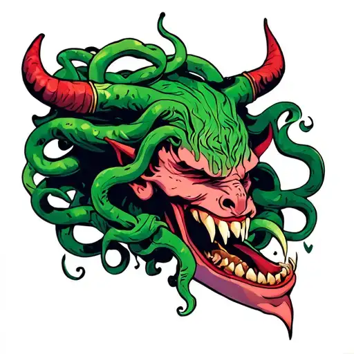 Devil Medusa Baring Fangs