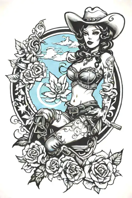 Country Western Pinup Girl