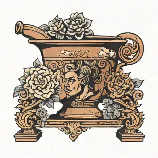 Clay Pot With Square Portrait