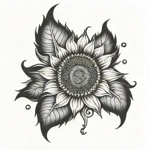 Sunflower With A Galaxy For The Center