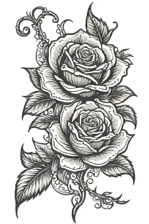 Design A Tattoo Representic Vertical Cut Of Rose