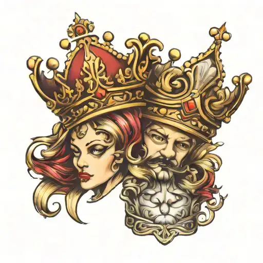 Half A Crown King And Queen Crowns