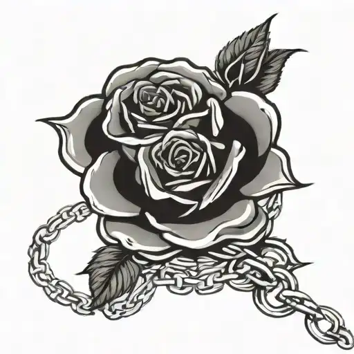 Rose With Chains Wrapped For My Brother Memorial