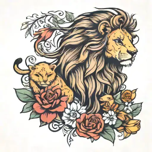 Lion And Little Girl