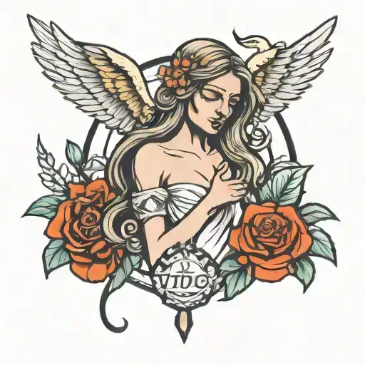 Virgo Zodiac As A Woman And On Her Left Hand Letter J