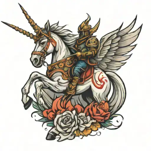 Warrior Unicorn Ready For War