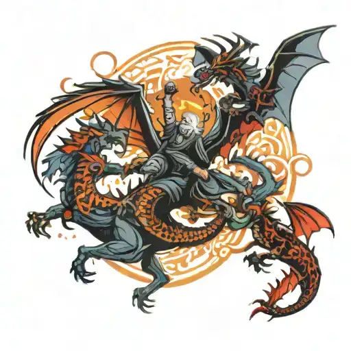 3 People Fighting The Ender Dragon Flying