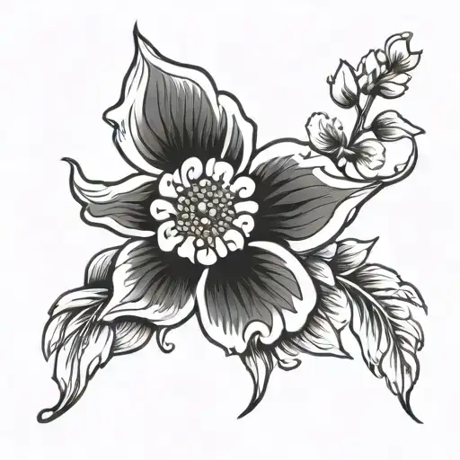 Remeberance Tattoo For Grandma With A Flower