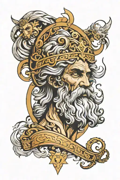 Zeus And Jesus Christ Combine Elements Of Greek