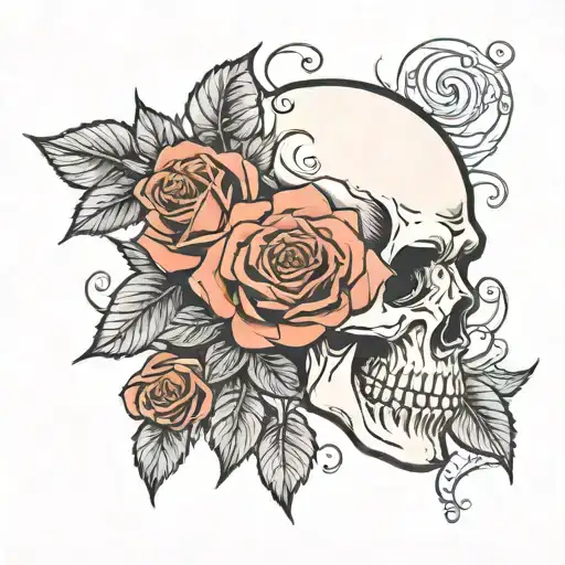 Skull And Rose