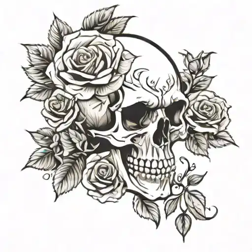 Skull And Rose