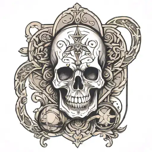 Skull Hourglass