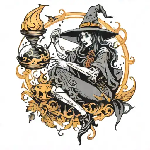 Witch Casting A Spell