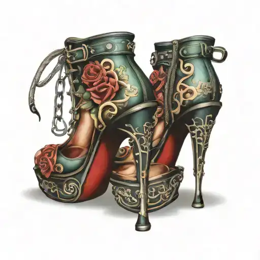 3D Domina High Heel Made From Slave