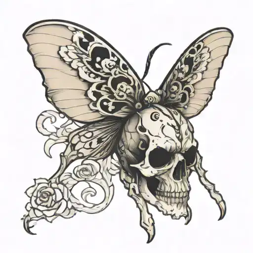 Skull Moth Scary