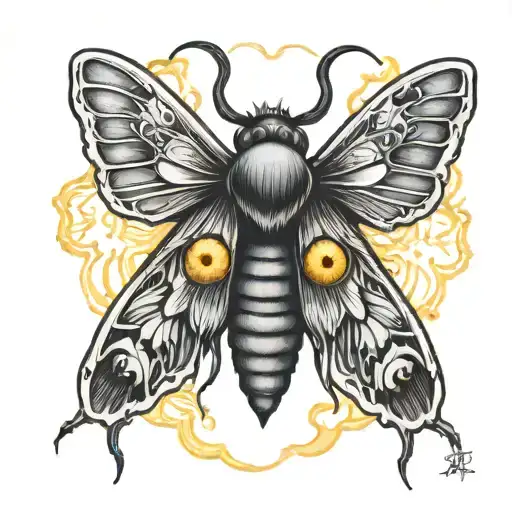 Death Moth Glowing Eyes