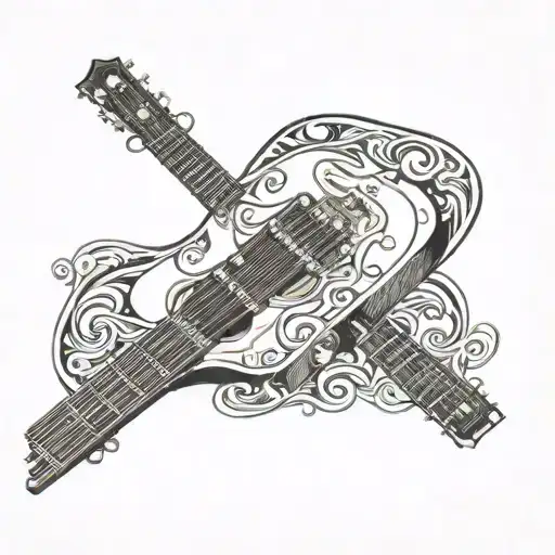 Guitar Neck And Head Emerging