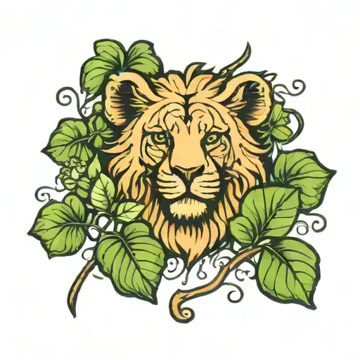 Leo Symblol With Clover Inside