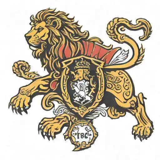 Dutch Lion With The Dutch Rugby Shirt Behind