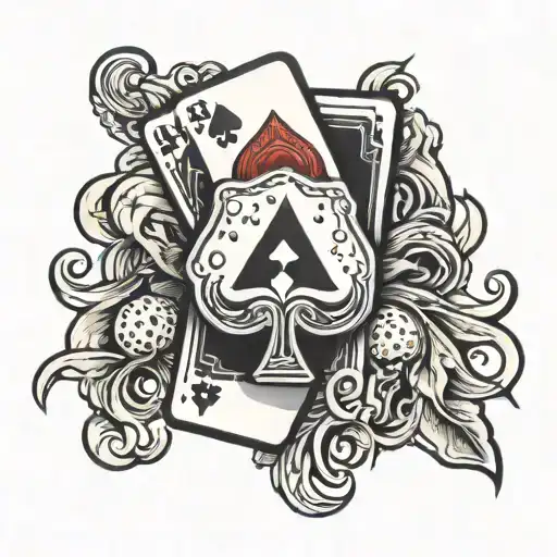 Golf And Aces Poker Card