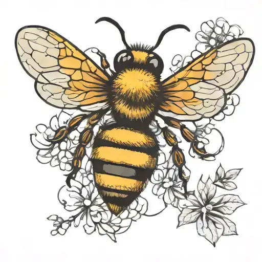 Bee Surounded Honeycomb