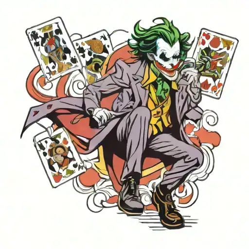 Joker Stepping Out Of Card