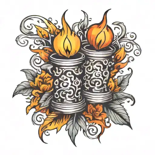 Candles Fire Is Colored