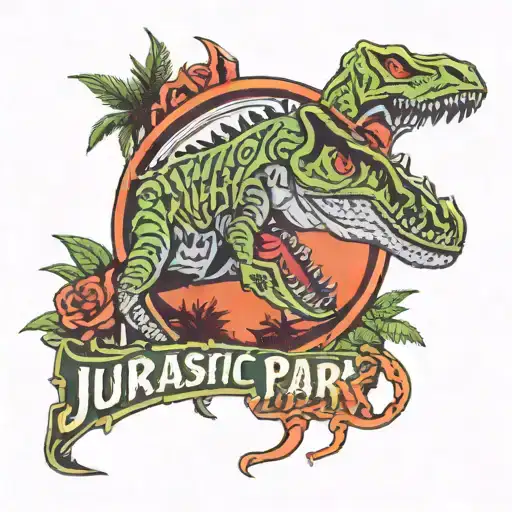 Jurassic Park Logo But Instead Of Saying Jurassic Park It Say Fuck Cancer Mirrored