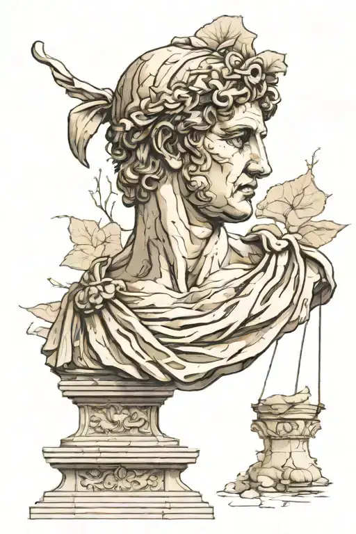 Roman Statue Head Bust Cracked