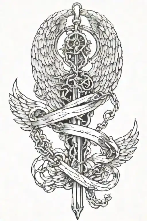 Angel Wings Wrapped In Shackles